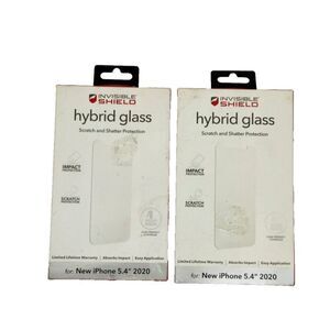 GENUINE 2 Pack Zagg Invisible Shield Hybrid Glass for Apple iPhone 12 Mini 5.4"